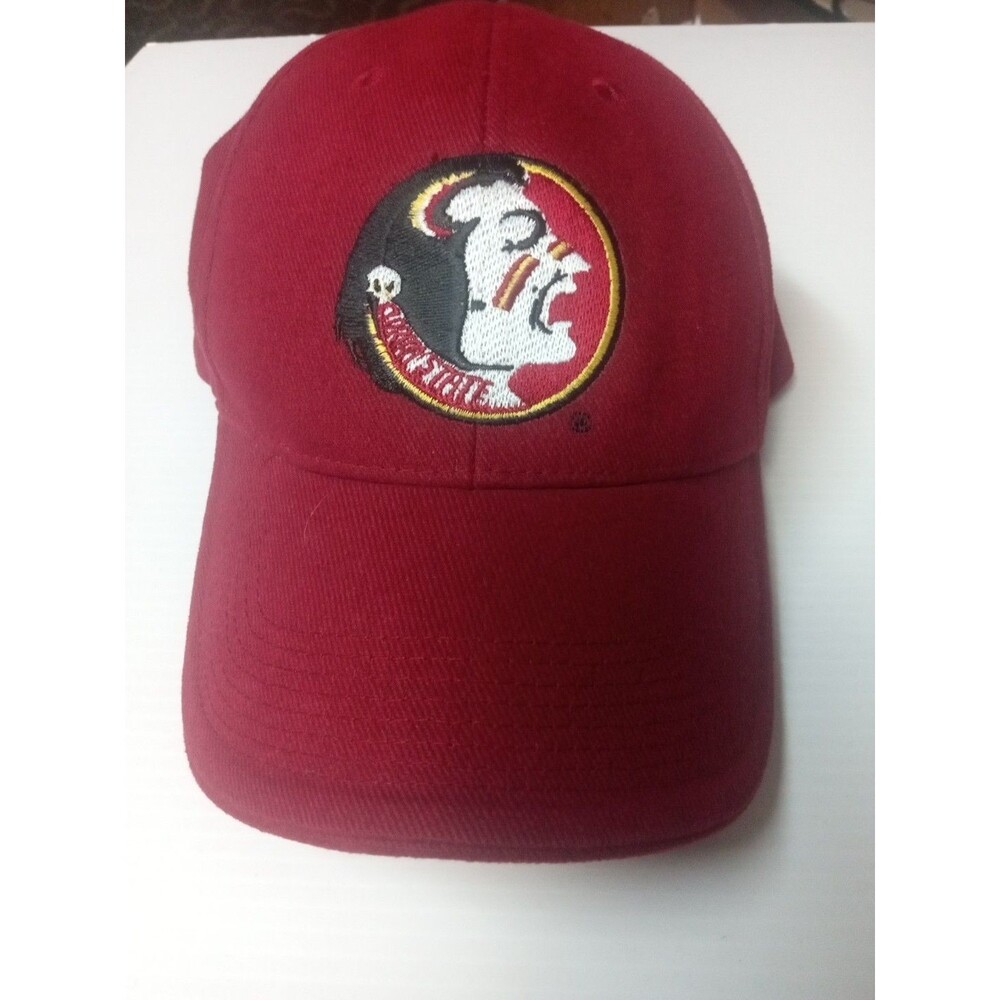 Florida State Seminoles Hat Cat Red College Football Strap Back Logo Men